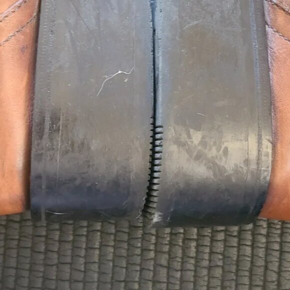 Brown Leather Chelsea side zip Boots Square Toe, US Women's US 9, Men 7 - Picture 4 of 8